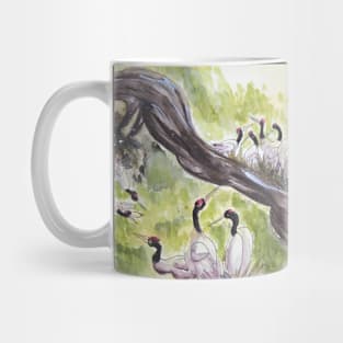 A Flock of Swans on a Tree Mug